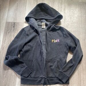 Woman Pink Full Zip Hoodie